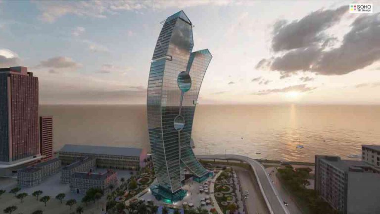 Clothespin Tower Dubaj mrakodrap ve stylu kolíčku na prádlo